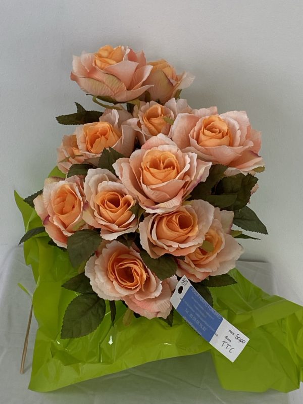 Bouquet Bulle de rose oranges - REF - BB7O