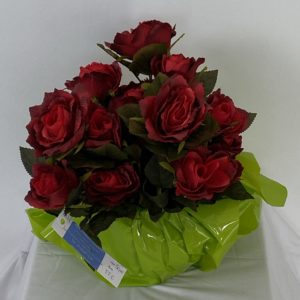 Bouquet bulle de roses rouges - REF -