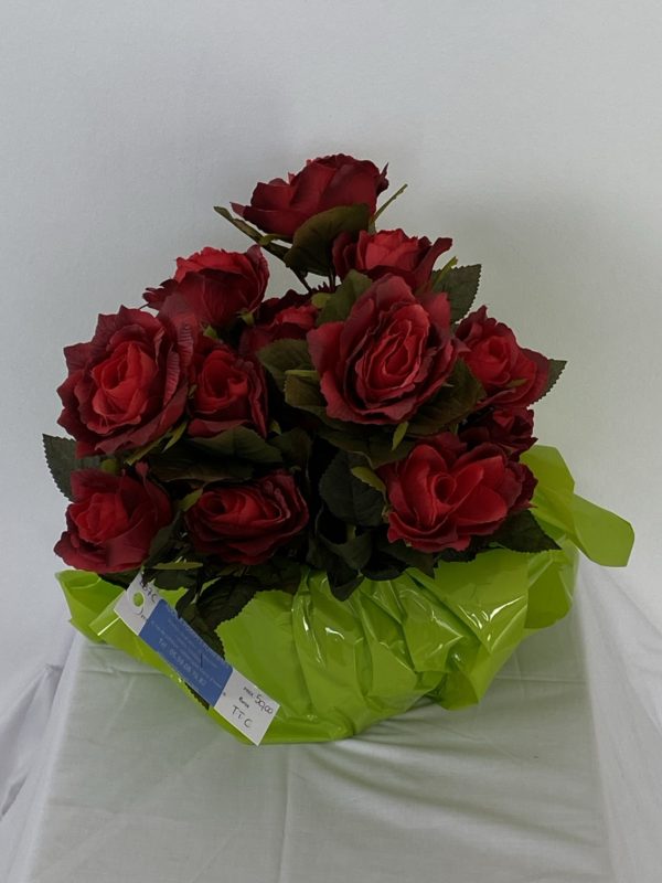 Bouquet bulle de roses rouges - REF -