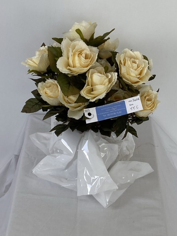 Bouquet bulle de rose blanches - REF - BB7