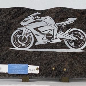 Plaque rectangulaire gravée d'une moto - REF LP102 - 5