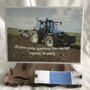 Plaque en plexiglas avec une photo de tracteur - ALTUSAT - 1