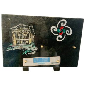 Plaque en granit- gravures blanche  -PSPB