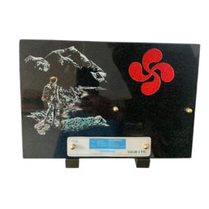 Plaque en granit- gravures blanche  -PSPB