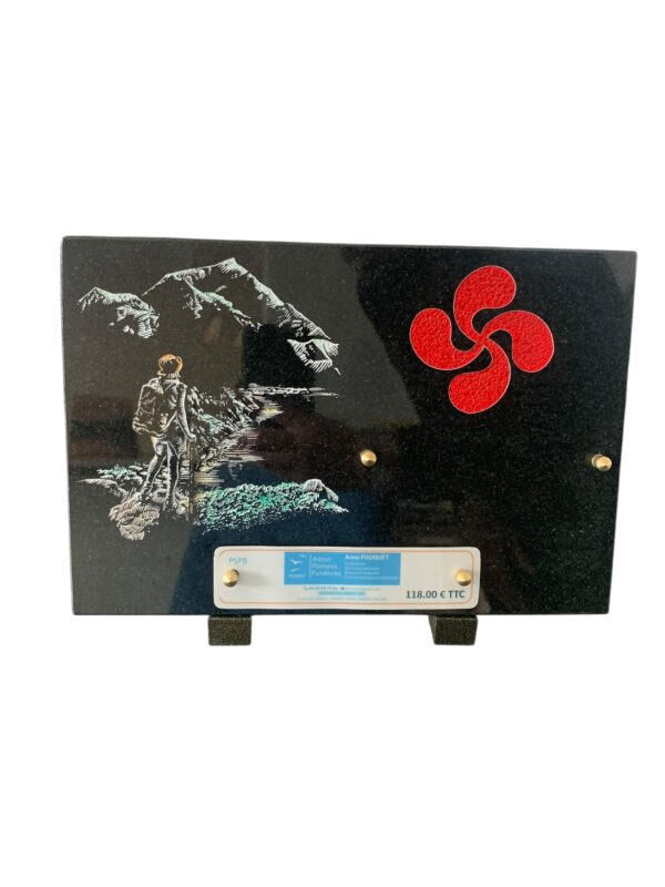 Plaque en granit- gravures blanche  -PSPB – Image 2