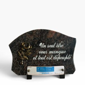 Plaque avec texte