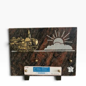 Plaque en granit 20 cm x 25 cm
