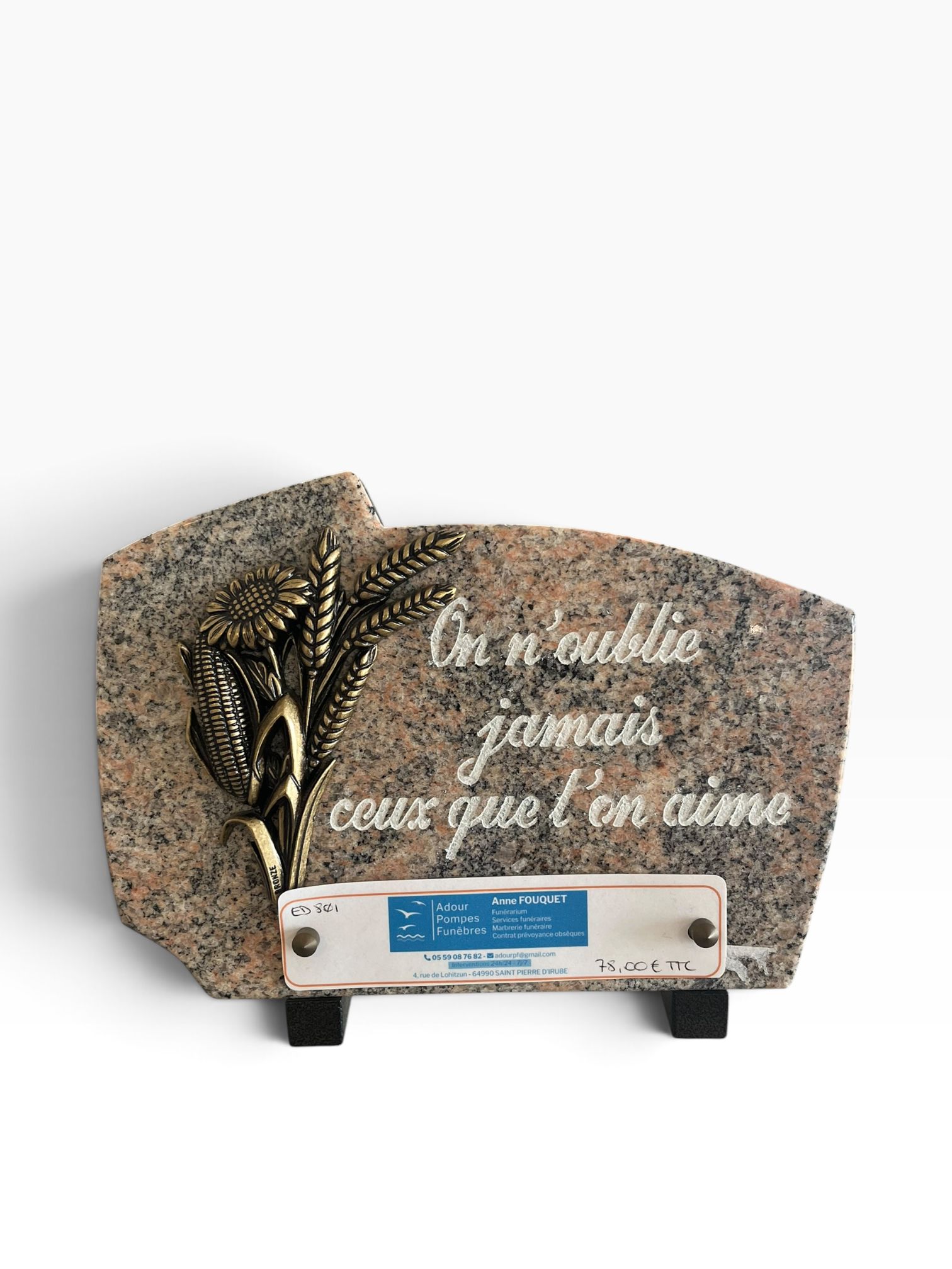 Plaque 20 cm x 25 cm