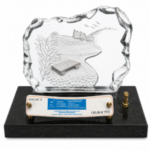 Plaque en roche de verre 25 cm x 15 cm